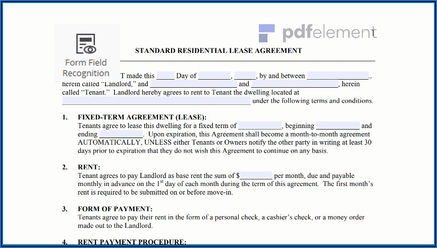 Residential Lease Template