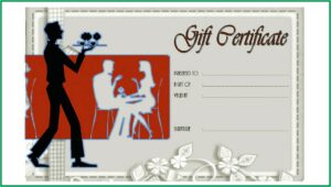 Restaurant Gift Certificate Template Free