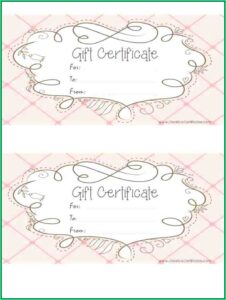 Restaurant Gift Certificate Template Free Download