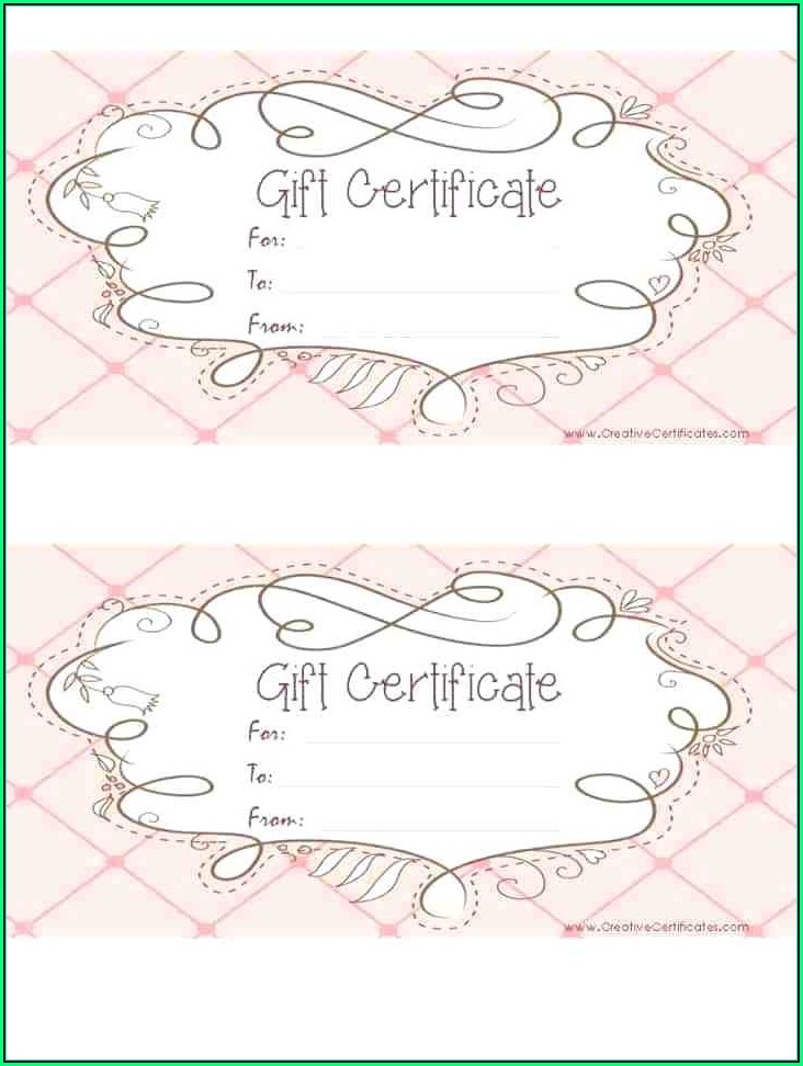 Restaurant Gift Certificate Template Free Download
