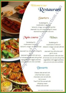 Restaurant Menu Design Templates Free