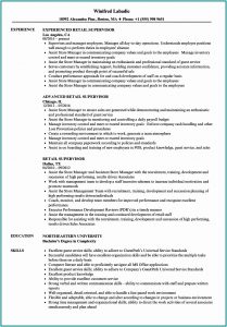Resume Example For Part Time Job
