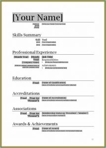 Resume Format Download In Ms Word