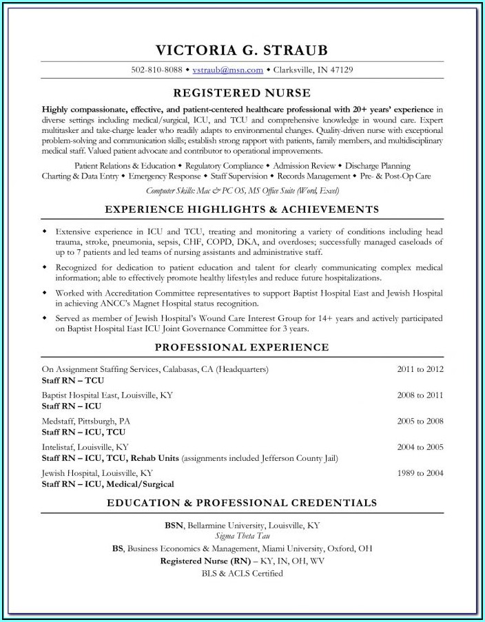 Resume Format Examples 2018