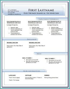 Resume Format For Fresher Teachers In Word Format