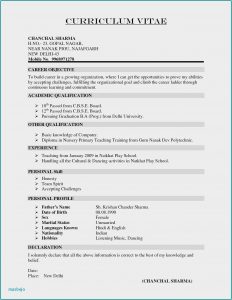 Resume Format For Teachers In Word Format Download Free