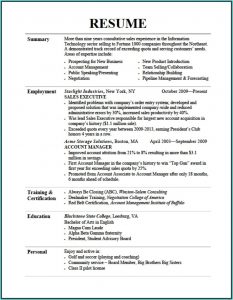 Resume Formatting Examples