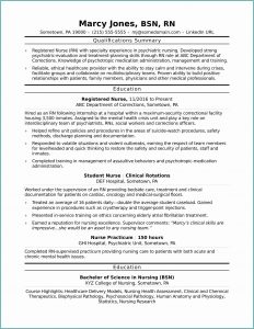 Resume Template For Nursing School Application