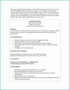 Resume Template Nursing Cna