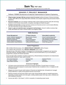 Resume Template Software Development Manager