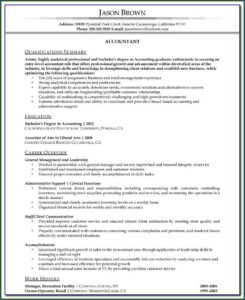 Resumes For Accountants Examples