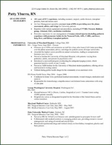 Rn Resume Samples 2019