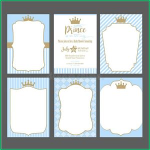 Royal Prince Baby Shower Invitation Template Free