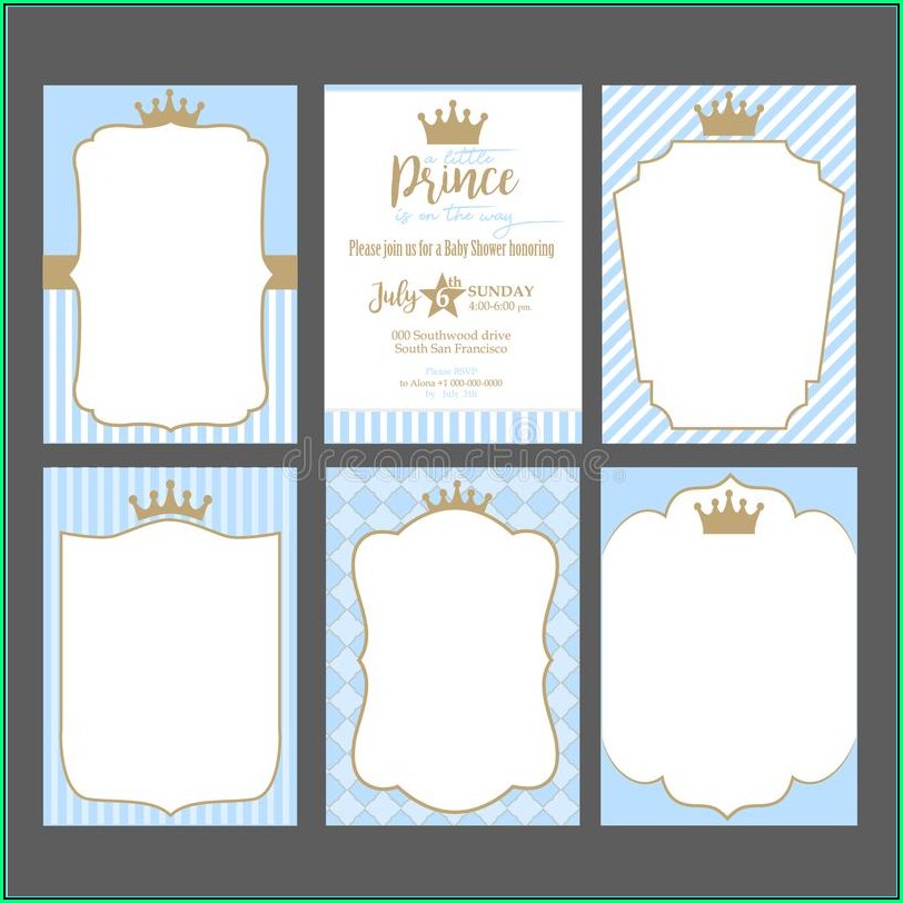 Royal Prince Baby Shower Invitation Template Free