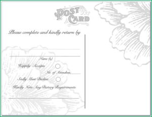 Rsvp Postcard Template Free