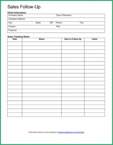 Sales Call Report Template Excel