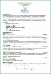 Sales Cv Templates Free