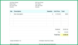 Sales Invoice Template Word Download Free