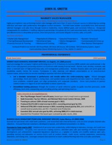 Sales Manager Resume Templates