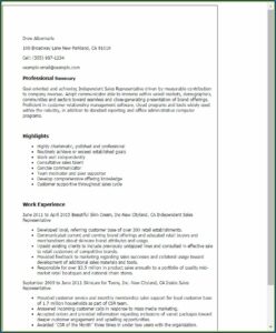 Sales Representative Resume Templates Free