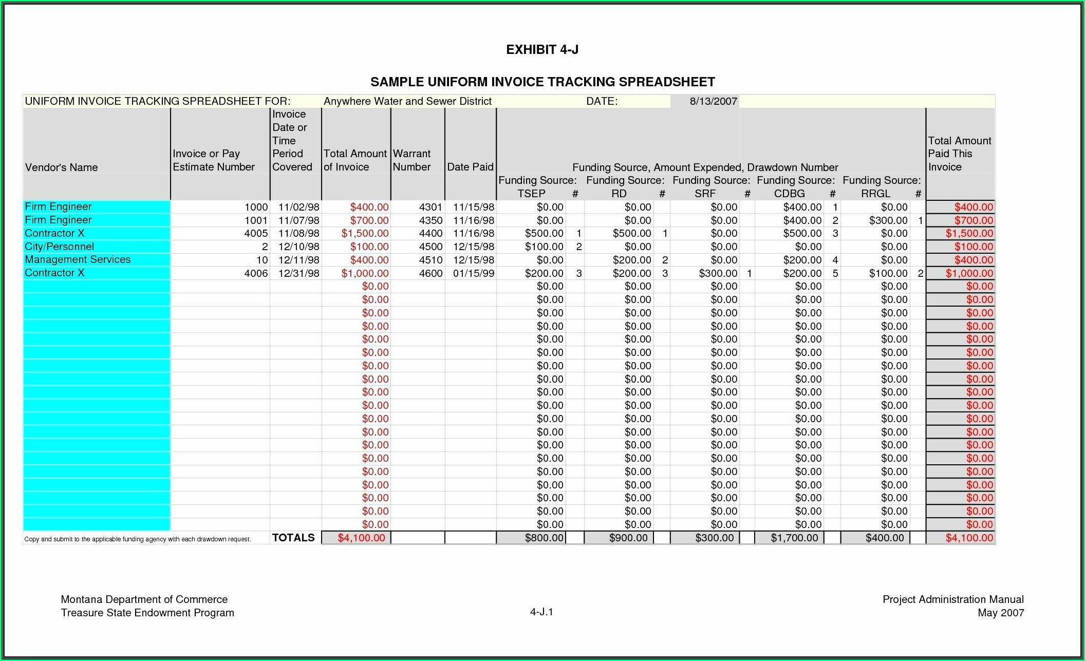 Sales Tracking Spreadsheet Template Free