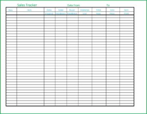 Sales Tracking Template Excel