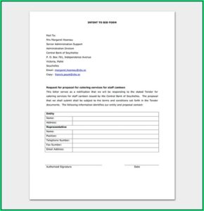 Sample Catering Proposal Template