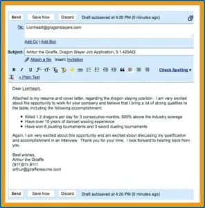 Sample Of Cover Letter For Sending Resume