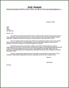 Sample Of Covering Letter For Resume