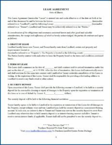 Sample Residential Lease Agreement Illinois