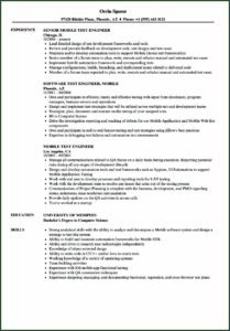 Sample Resume For Experienced Mobile Application Testing