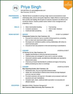 Samples Of Good Resumes 2019