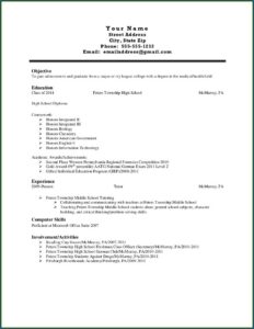 Samples Of Good Resumes