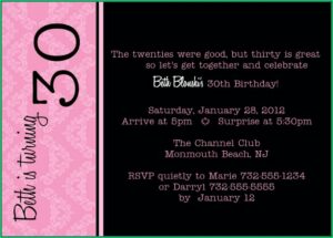 Save The Date 30th Birthday Templates Free
