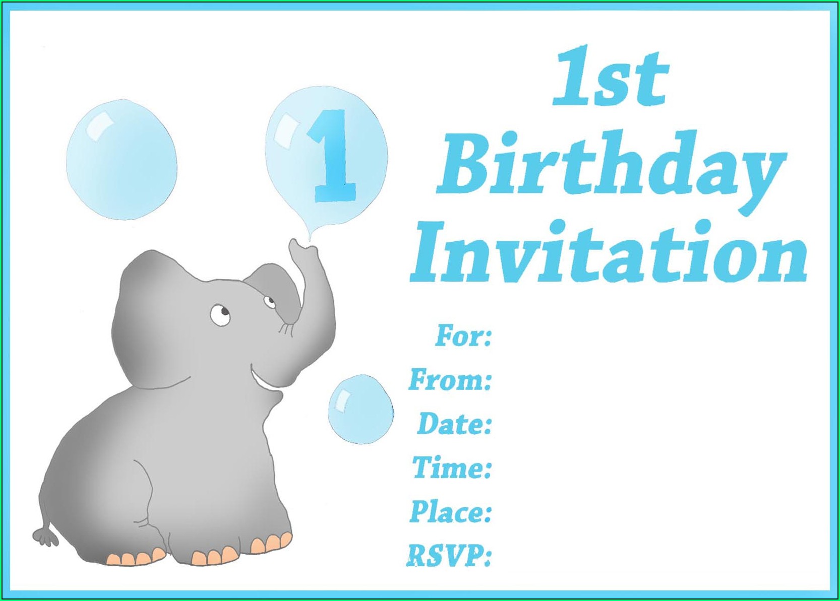 Save The Date First Birthday Templates Free
