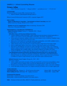 School Counselor Resume Templates