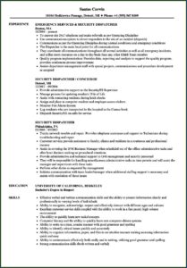 Service Order Dispatcher Resume