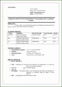 Show Me Best Resume Format