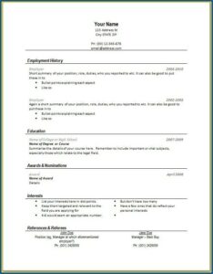 Simple Easy Resume Templates