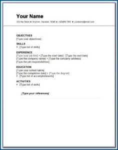 Simple Investment Contract Format