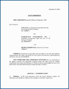 Simple Investment Contract Template