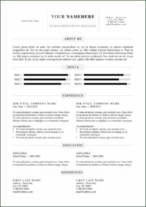 Simple Resume Template Word