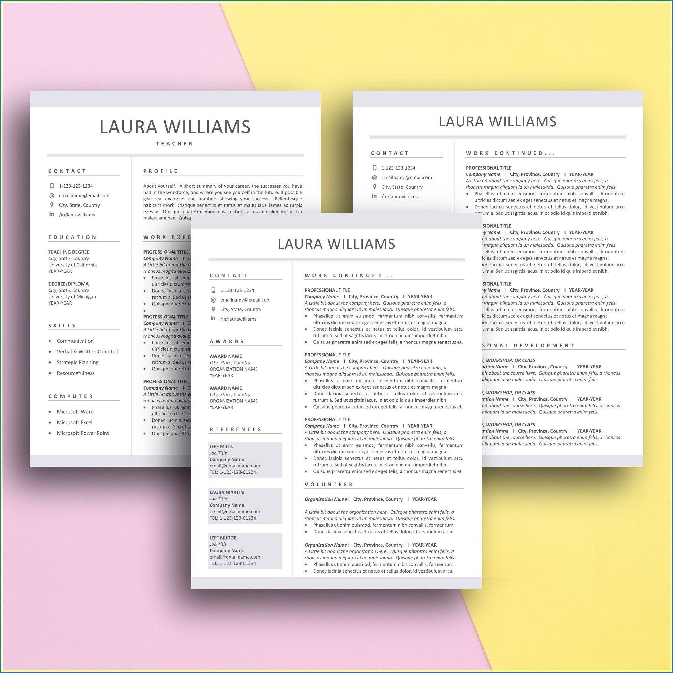 Simple Resume Templates Word Free Download