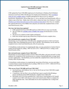 Social Security Medicare Part B Employer Form