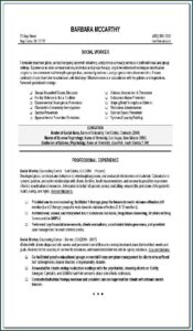 Social Work Resume Templates Free