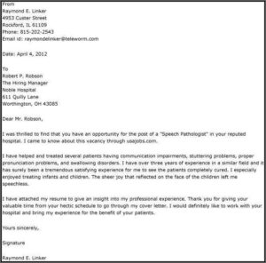 Speech And Language Pathology Resume Sample