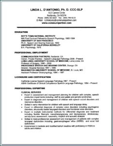 Speech Language Pathology Resume
