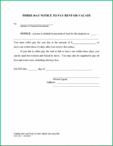 State Of Florida Eviction Notice Template