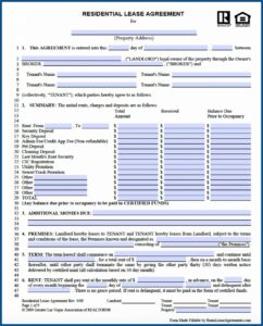 State Of Nevada Rental Agreement Form