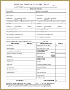 Statement Of Financial Position Template Xls